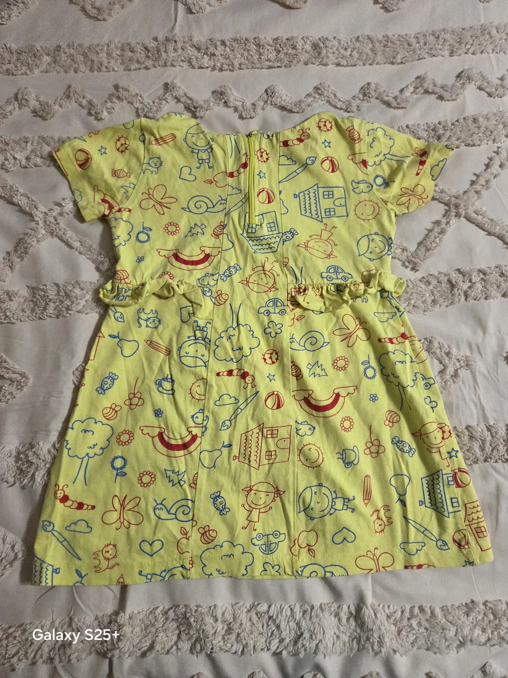 Hooney Girls Yellow Doodle Dress